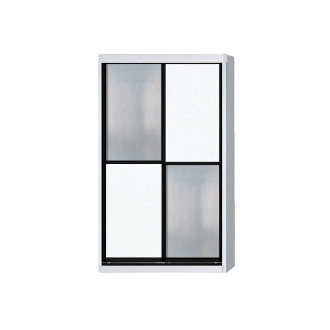 Caroline Modular Wardrobe (White with Frosted Glass)