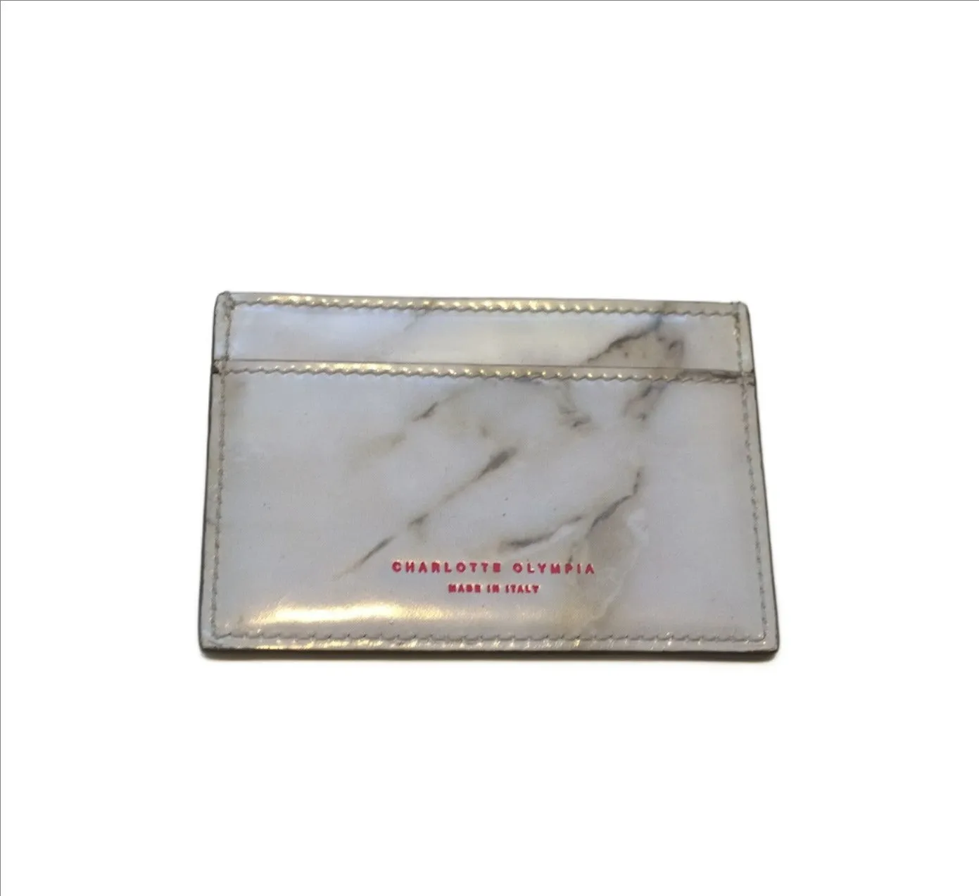 Charlotte Olympia Marble Feline Card Holder Kitty Card Case