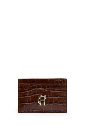 Chelsea Card Holder (Tan Croc)