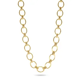 Cleopatra Grande Link Necklace, 16" 2'' - Gold