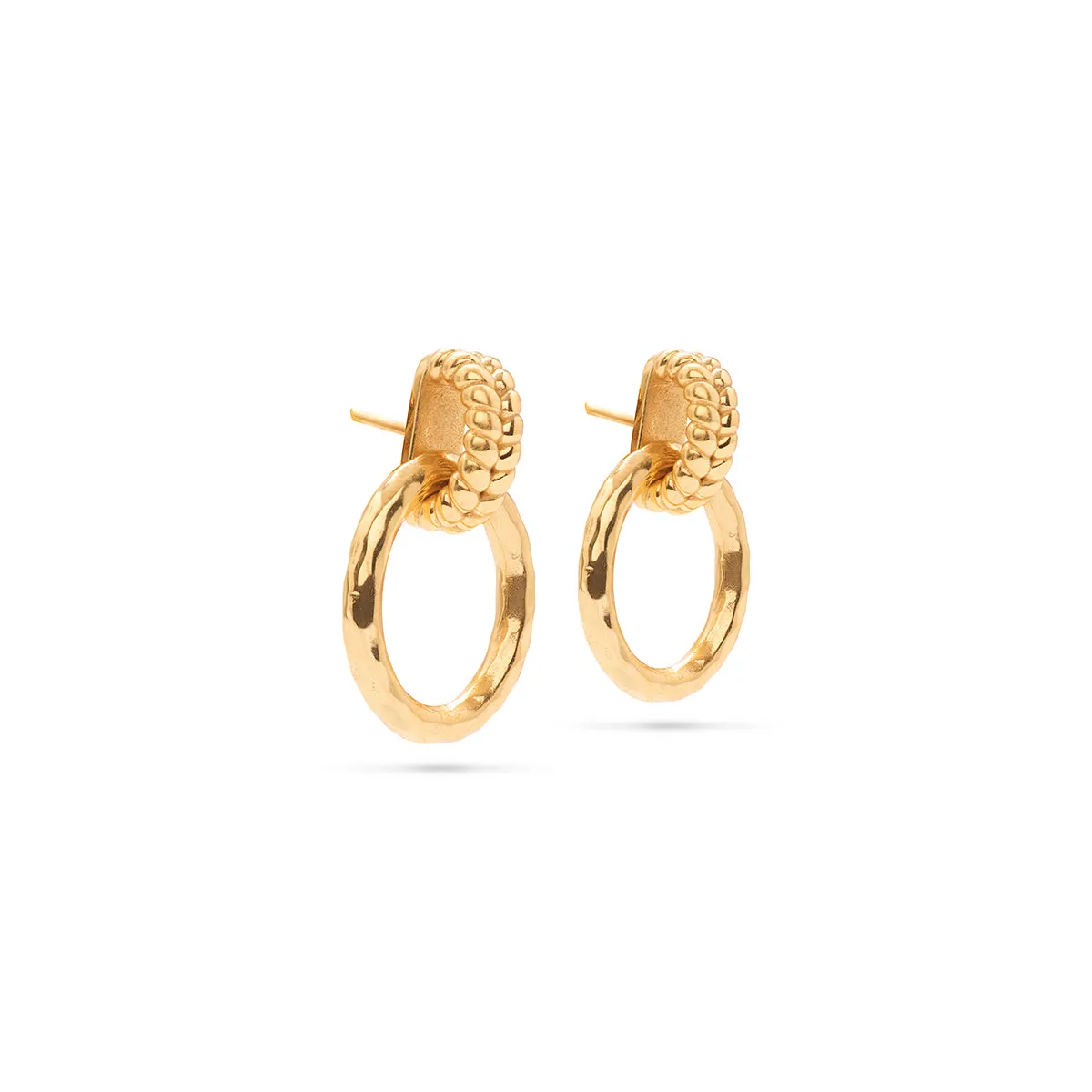 Cleopatra Regal Link Earrings - Gold