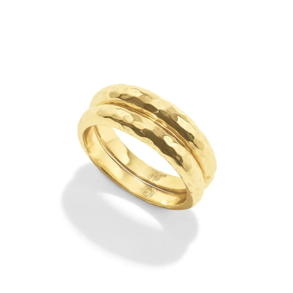 Cleopatra Slice Stacking Ring Set - Gold - Size 8