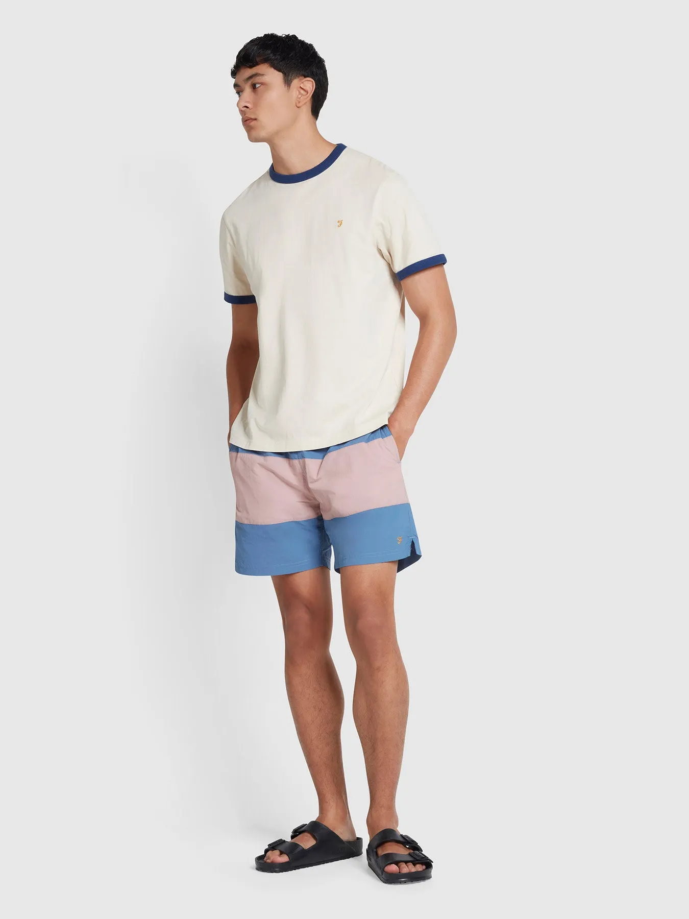 Colbert Panelled Swim Shorts In Sheaf Blue