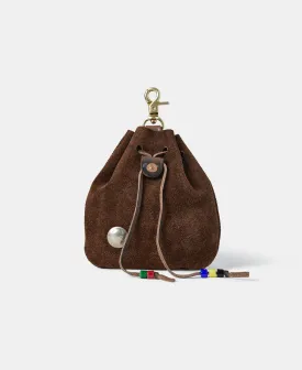 Colored Glaze Drawstring Coin Pouch - Coffee