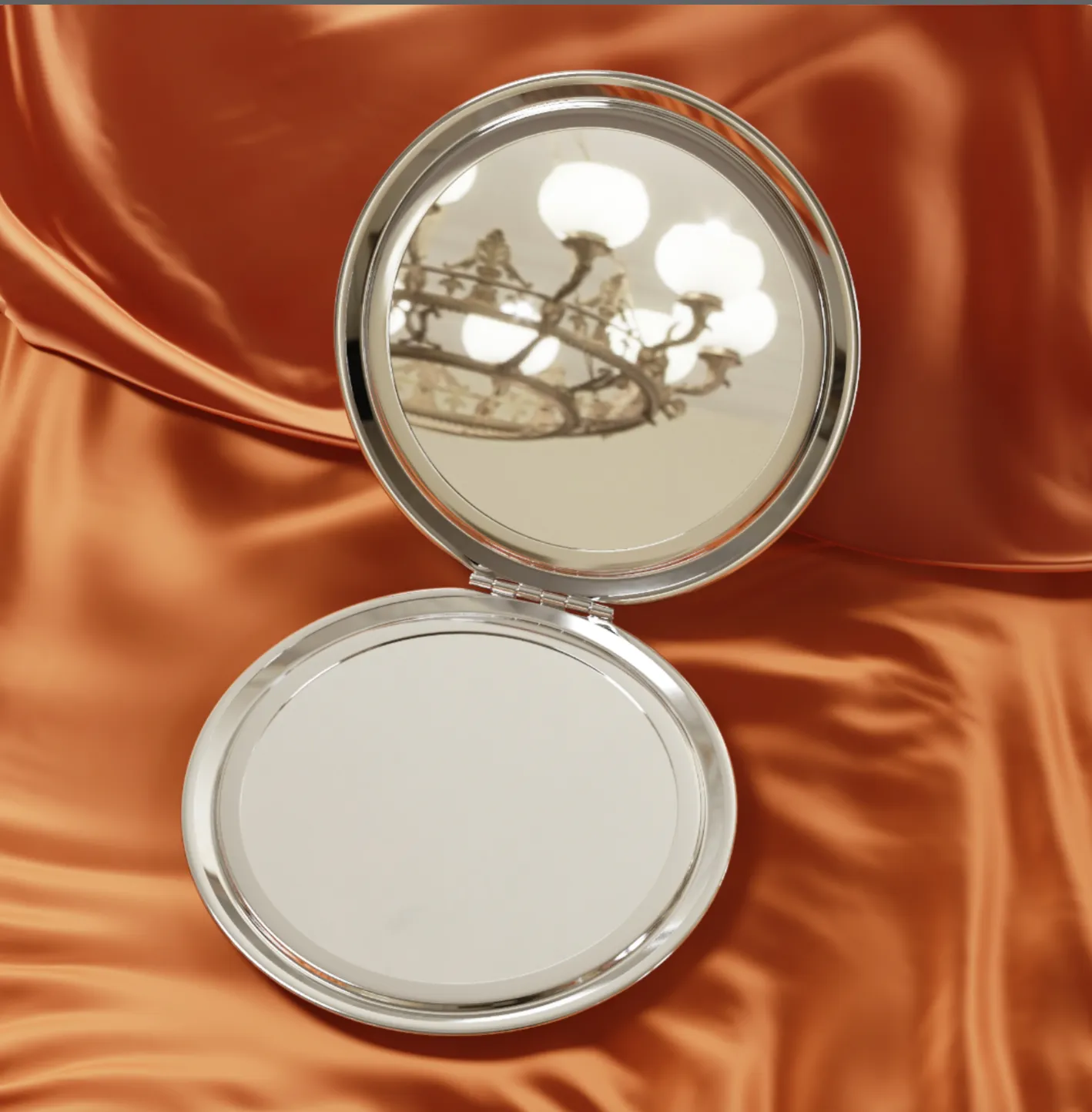 Compact Travel Mirror - Pink Iris