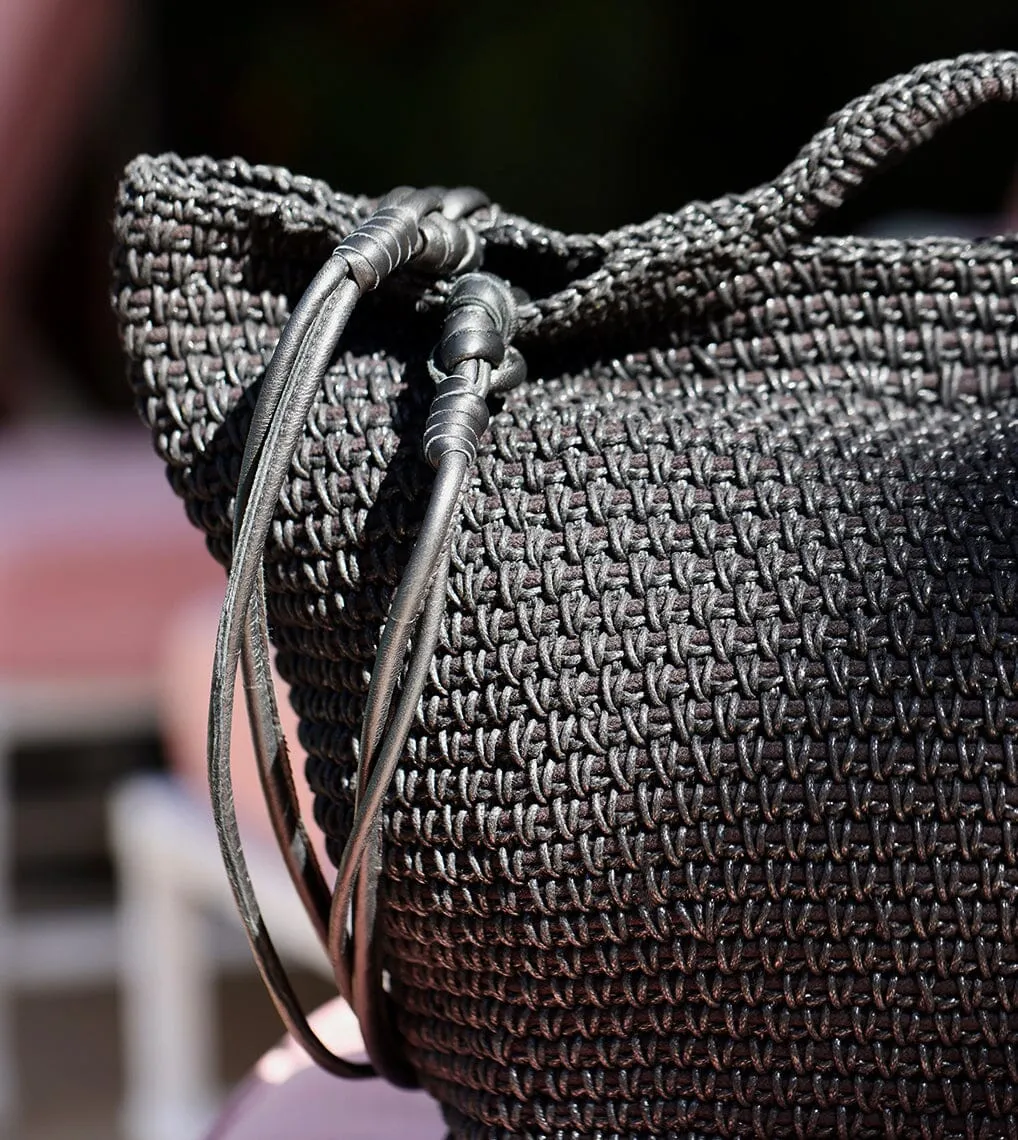 Crochet Basket Bag | Black