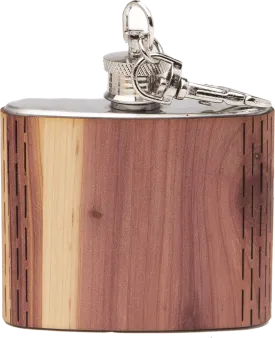 Customizable 2 oz. Wood Keychain Flask