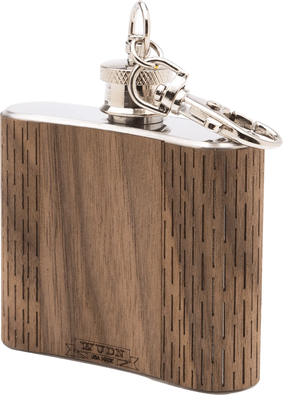 Customizable 2 oz. Wood Keychain Flask