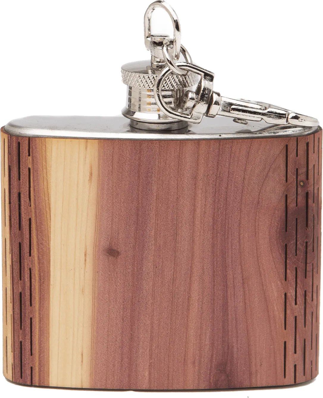 Customizable 2 oz. Wood Keychain Flask