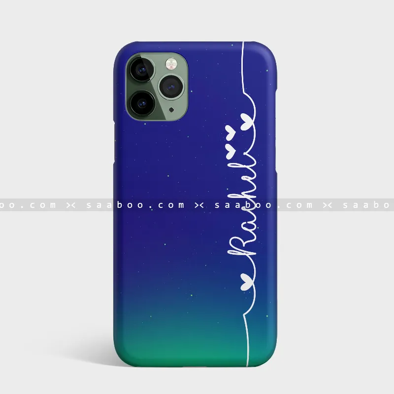 Dark Blue Color Shades Gradient Name Gripper Case