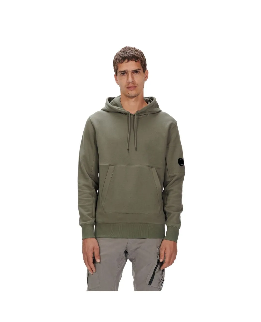 Diagonal Raised Fleece Hoodie