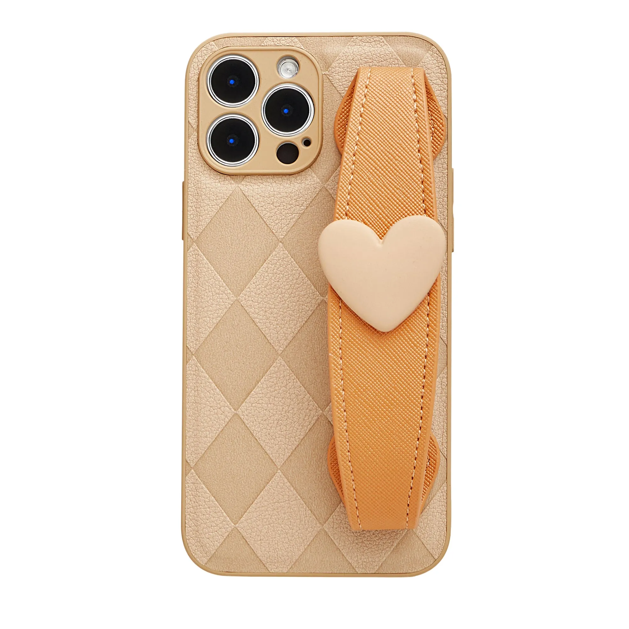 Diamond Patterned Wristlet Phone Case