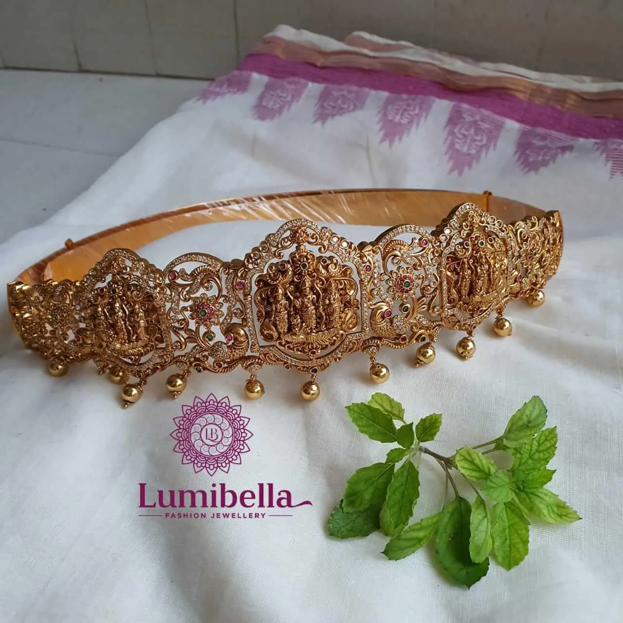 Double Sided Ram Laxman And Lakshmi Devi Hip Belt