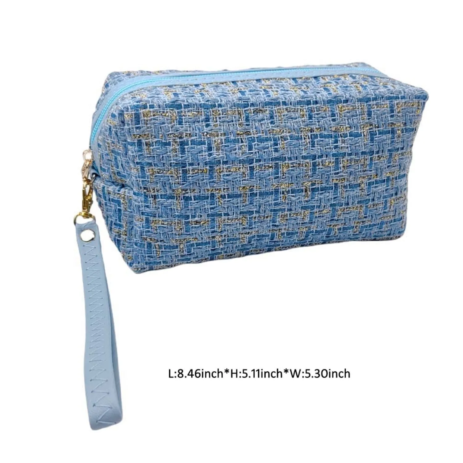 EG10307 Tweed Pouch With Wristlet Strap