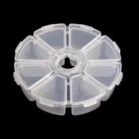 Empty Nail Art Storage ~ Round Box 8 Compartments