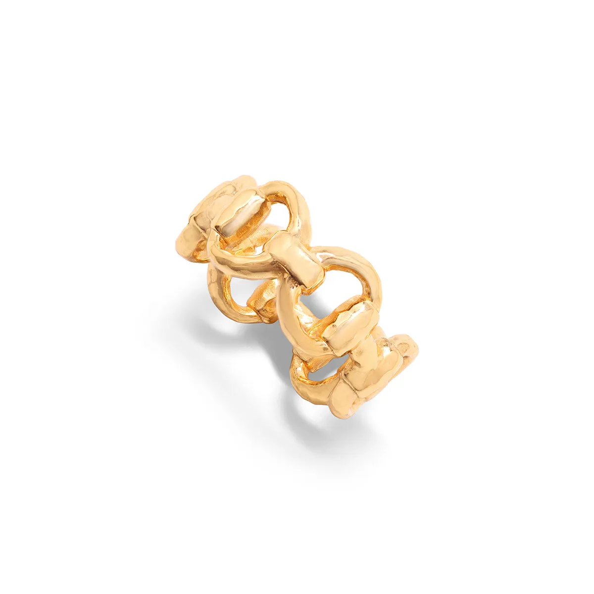 Equestrian Snaffle Bit Ring - Gold - Size 7