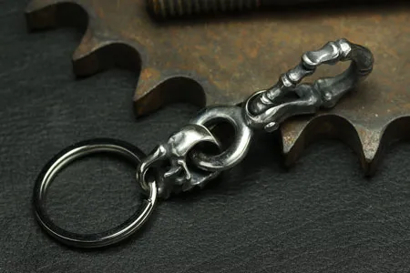 Finger Bone Skull Keyring