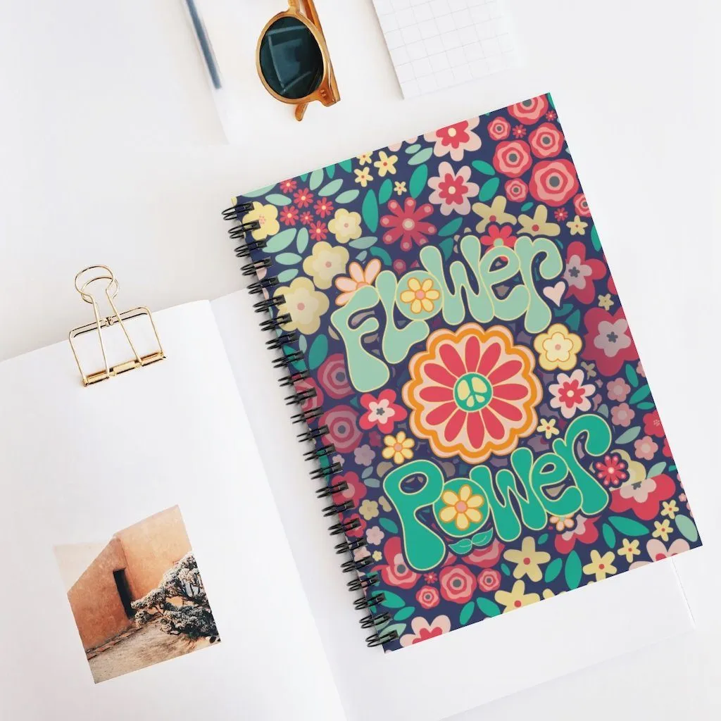 Flower Power - Spiral Notebook - Ruled Line