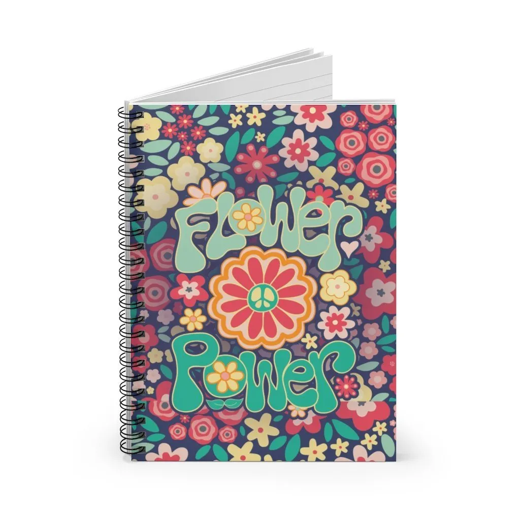 Flower Power - Spiral Notebook - Ruled Line