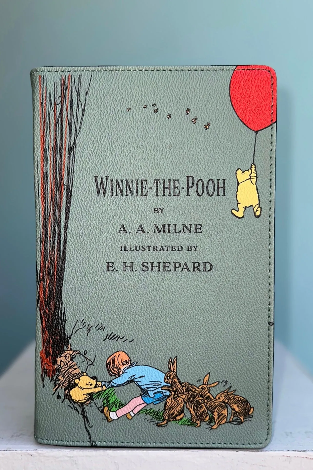 Green Winnie the Pooh Book Cross-body Bag