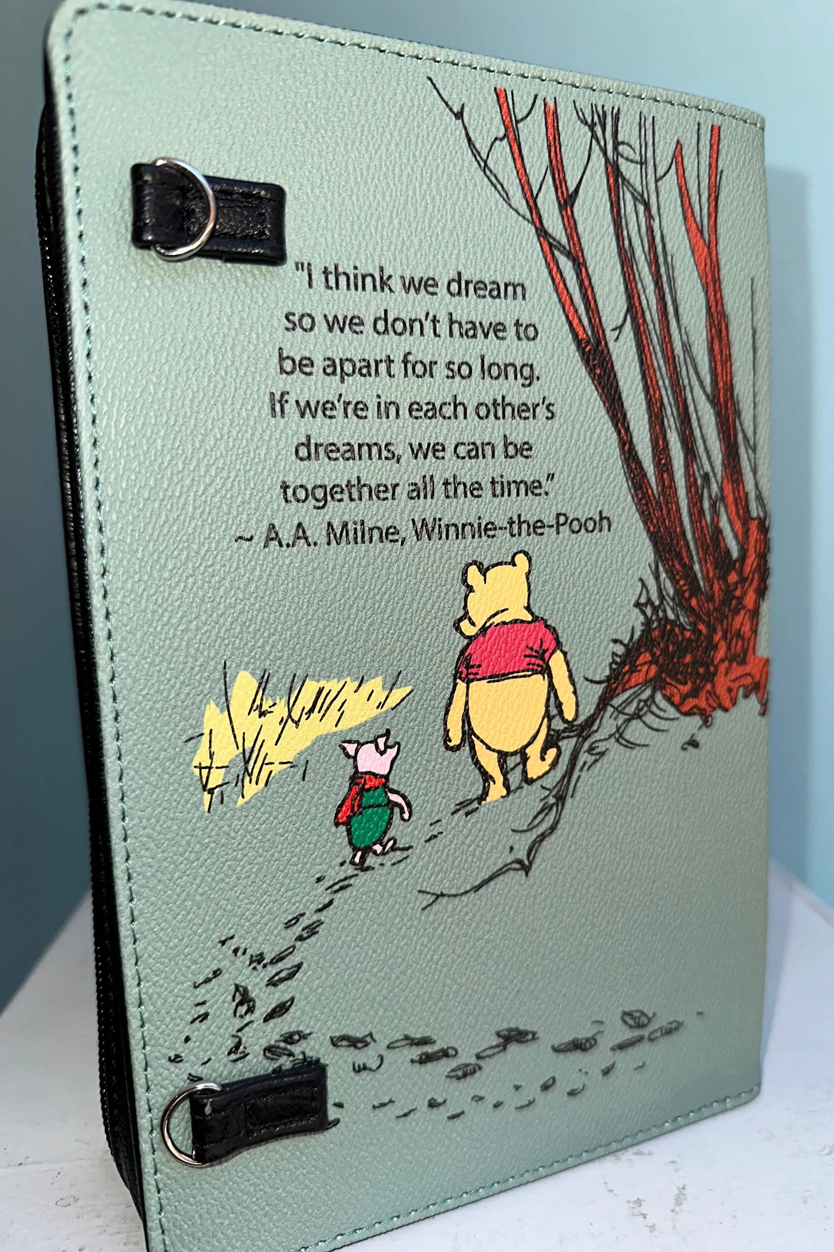 Green Winnie the Pooh Book Cross-body Bag