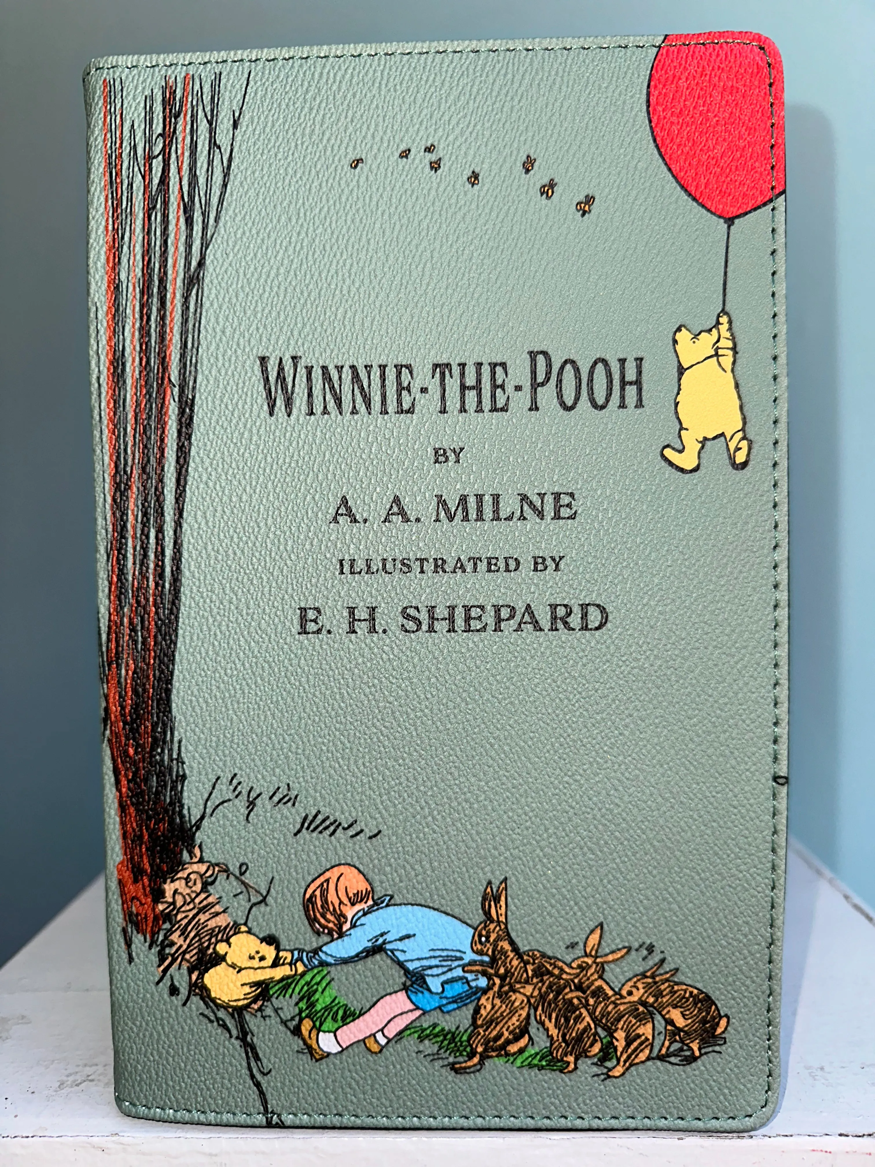 Green Winnie the Pooh Book Cross-body Bag