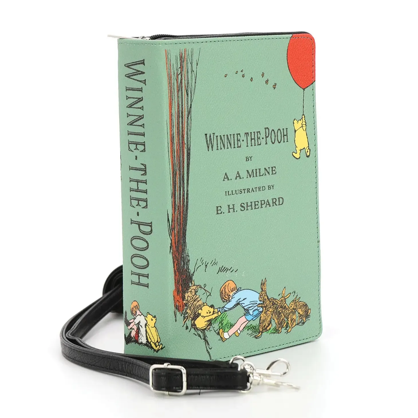 Green Winnie the Pooh Book Cross-body Bag