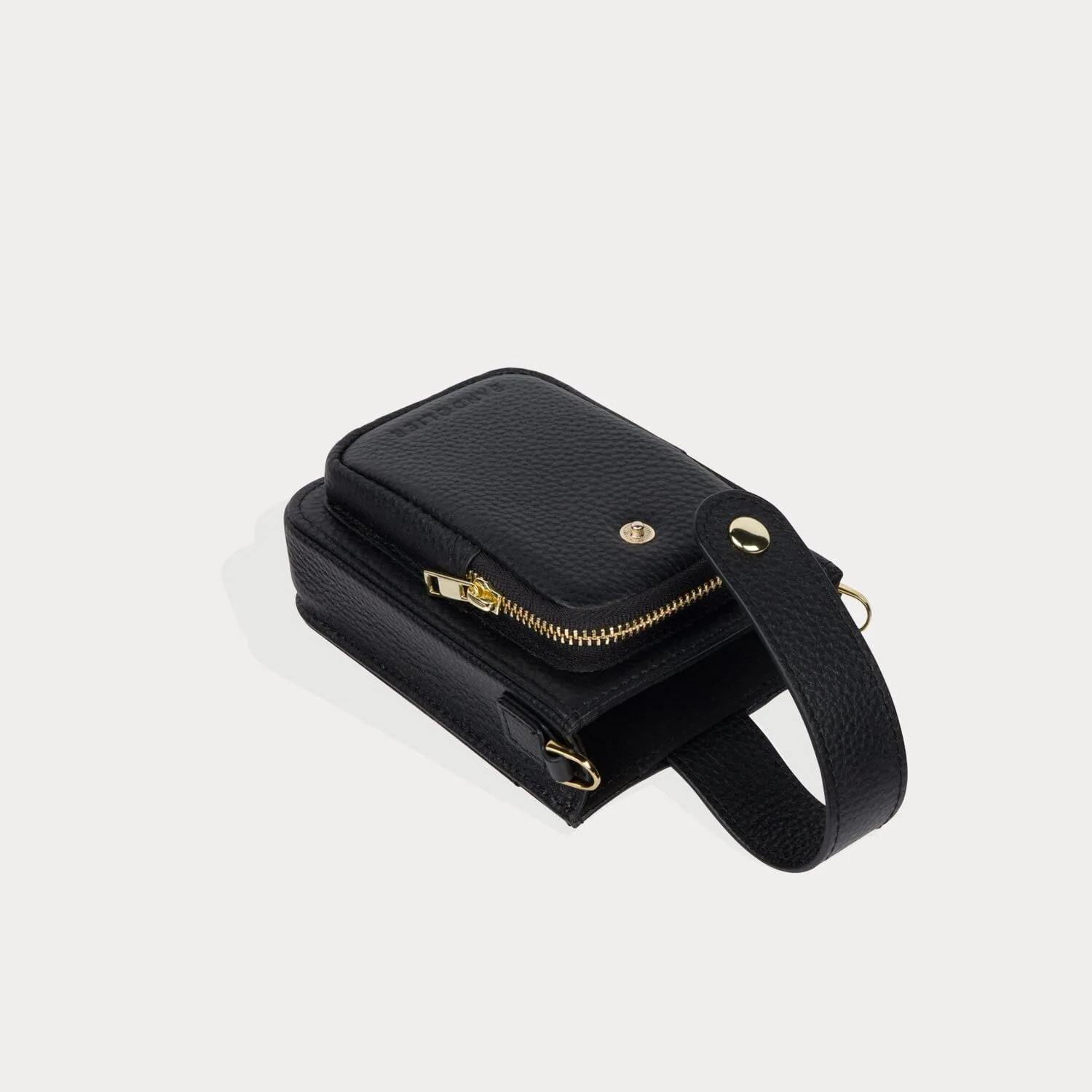 Hailey Phone Pouch and Holster - Black/Gold