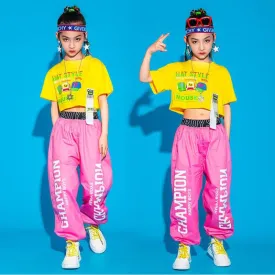 #HH453 Hip Hop Costume- Crop and Pants - Sold Seperately