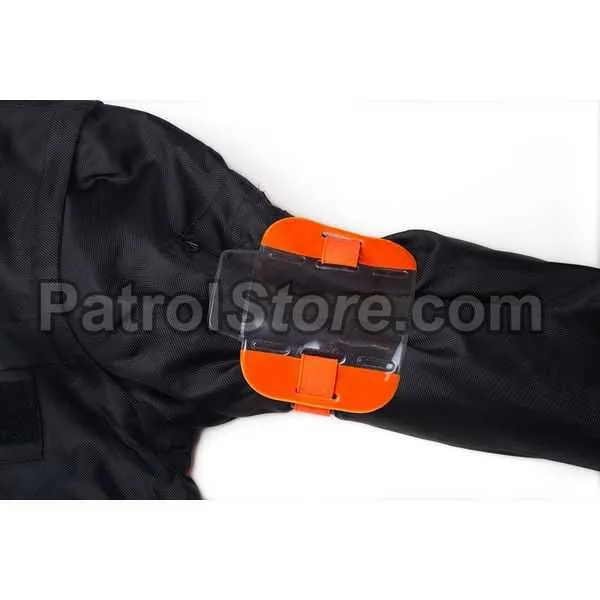 ID / SIA Licence Badge Holder - Arm Band High Viz Orange