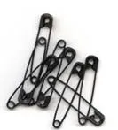 John Bead Safety Pins - Black - 2" (bag)