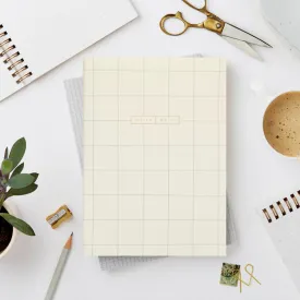 Katie Leamon Wiro Cream Grid Notebook - Blank and Dot Grid