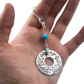 Keychain Turquoise Silver God is the best protector