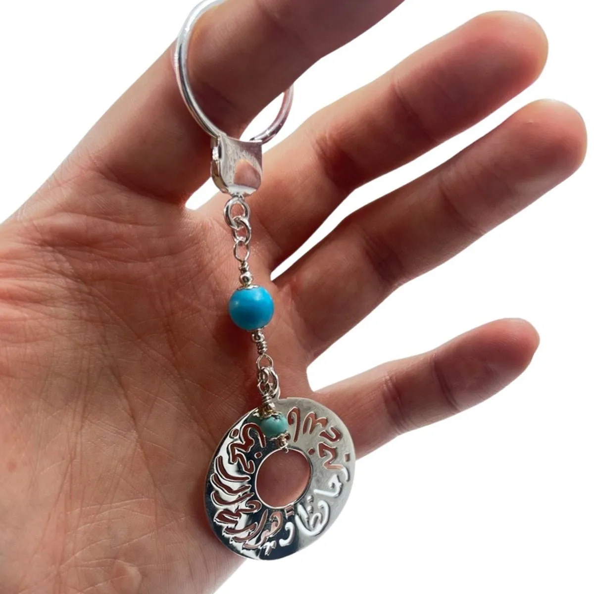 Keychain Turquoise Silver God is the best protector