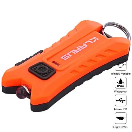 Klarus Mi2 Rechargeable LED Keyring Torch 40 Lumens Black or Orange