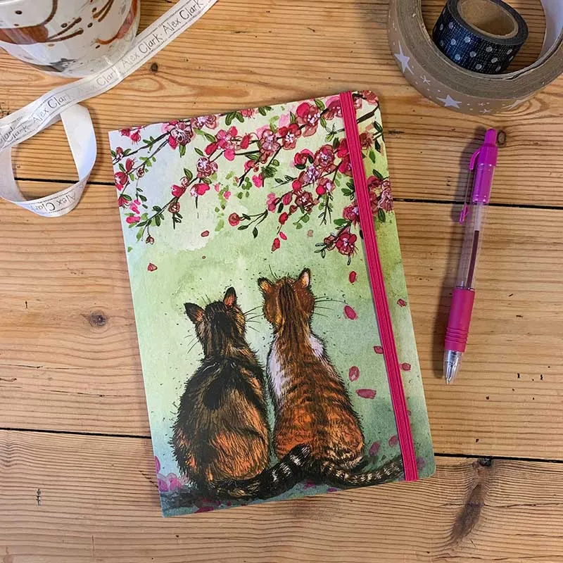 LCN30 Blossom Cats Large Chunky Notebook By Alex Clark Art