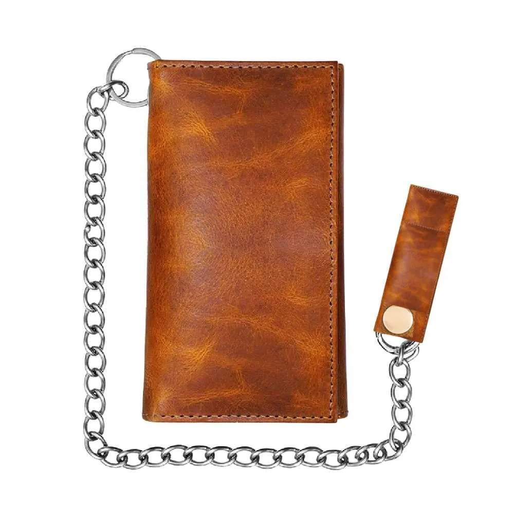 Legendary Horsehide Biker Long Wallet w/ Chain (Made in USA)