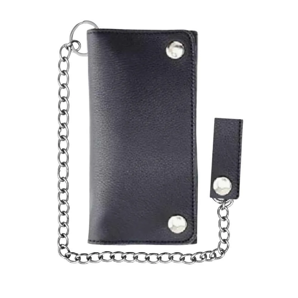 Legendary Horsehide Biker Long Wallet w/ Chain (Made in USA)