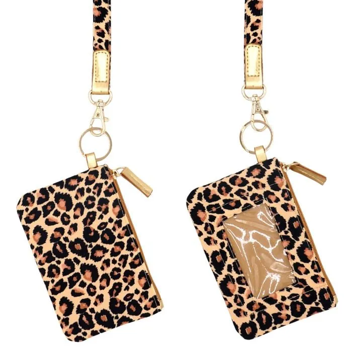 Leopard Print ID Wallet￼￼