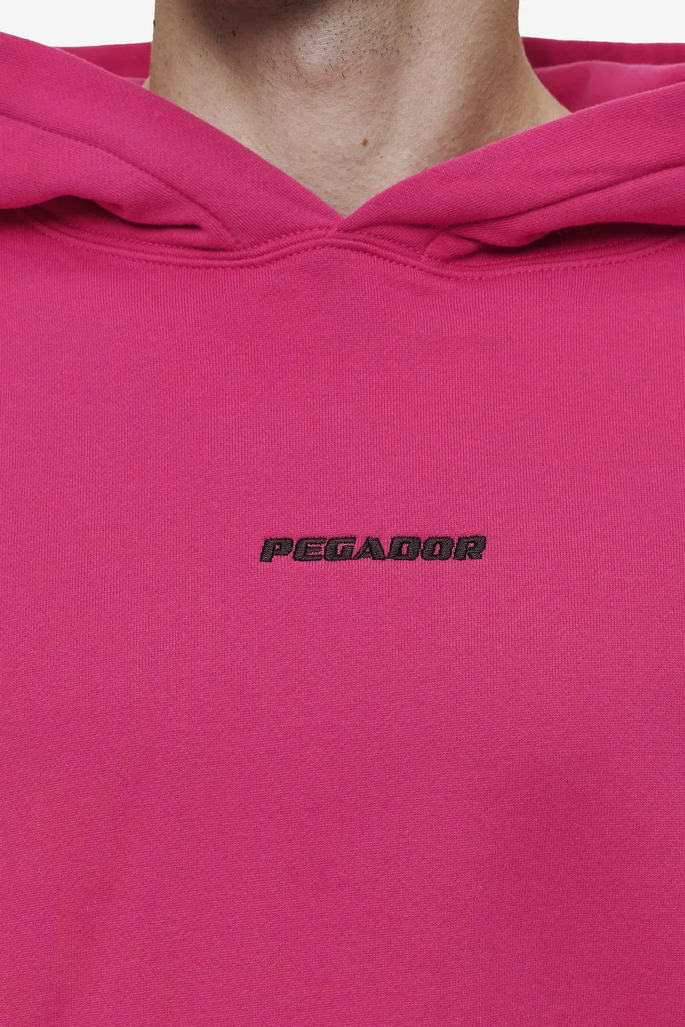 Logo Boxy Hoodie Washed Virtual Pink