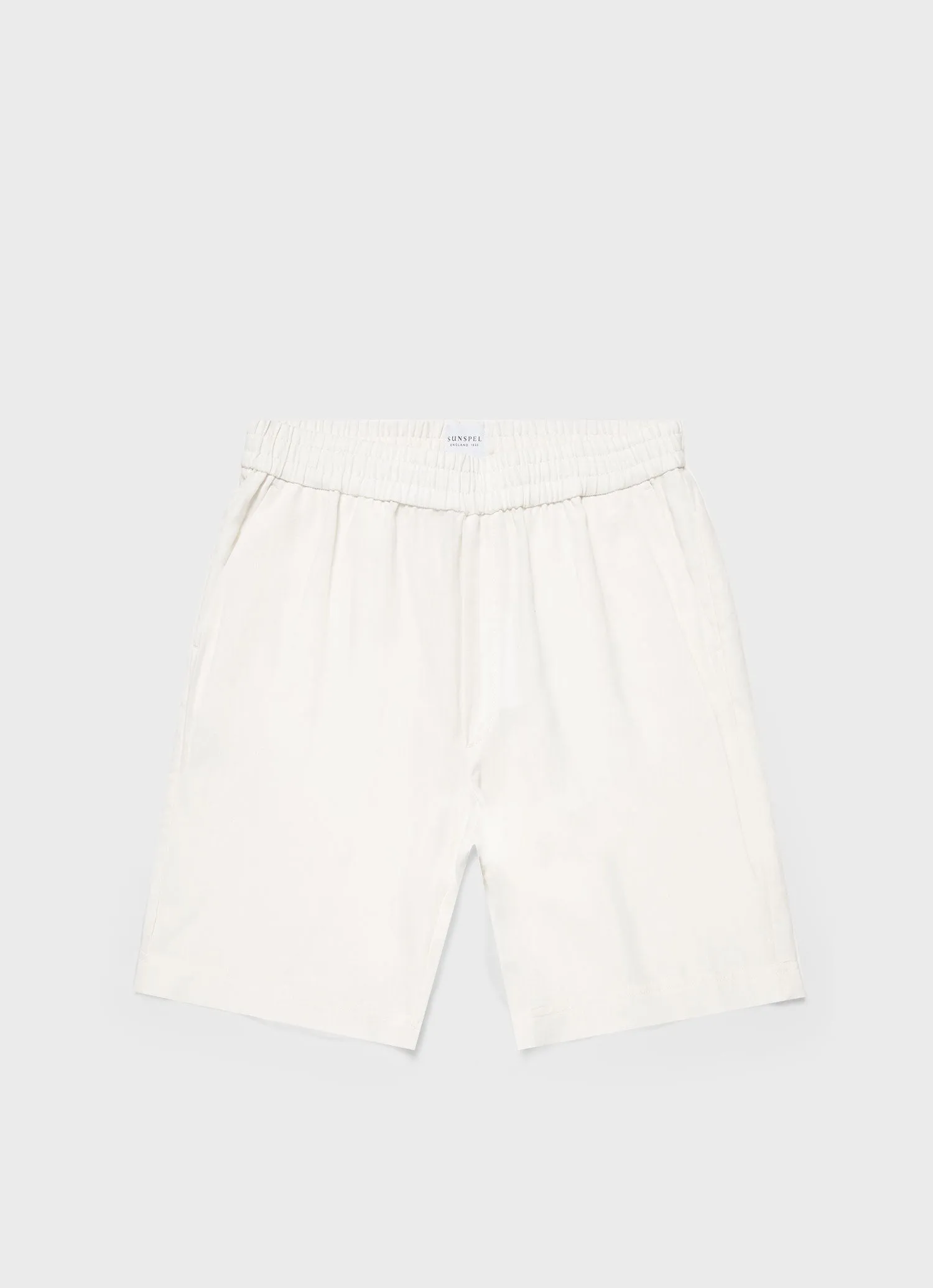 Men's Linen Drawstring Short in White