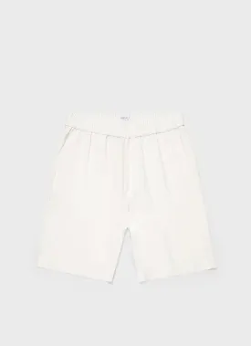 Men's Linen Drawstring Short in White