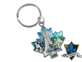 Montreal scene metal key chain.