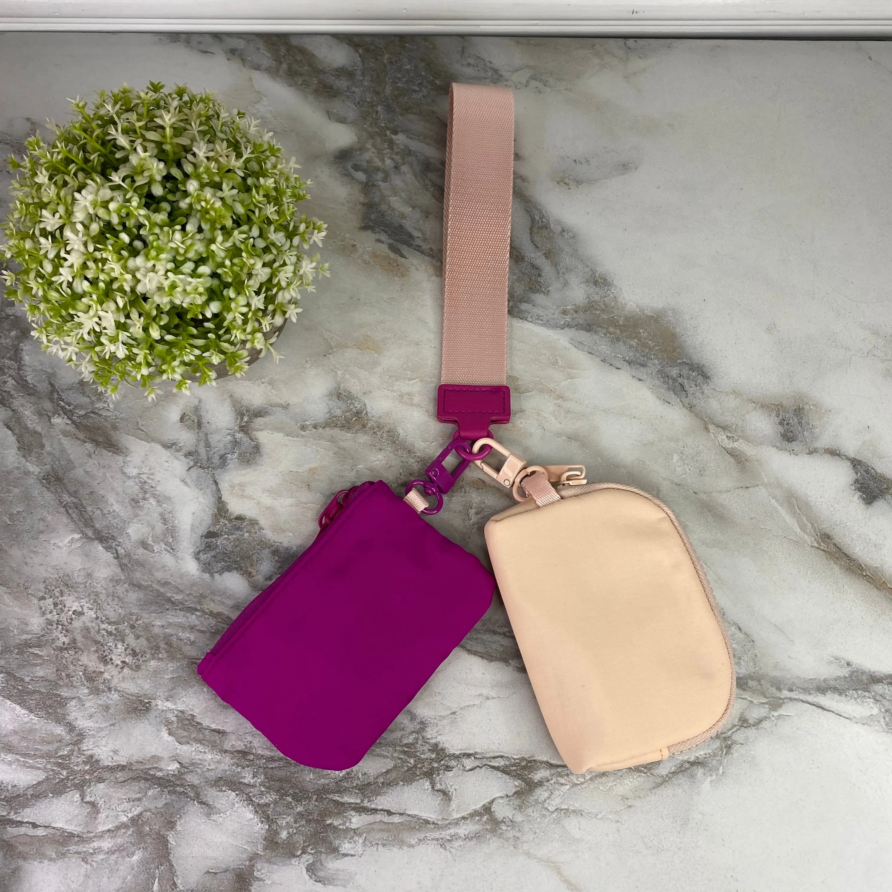 Nylon Wristlet   Double Mini Wallet Set