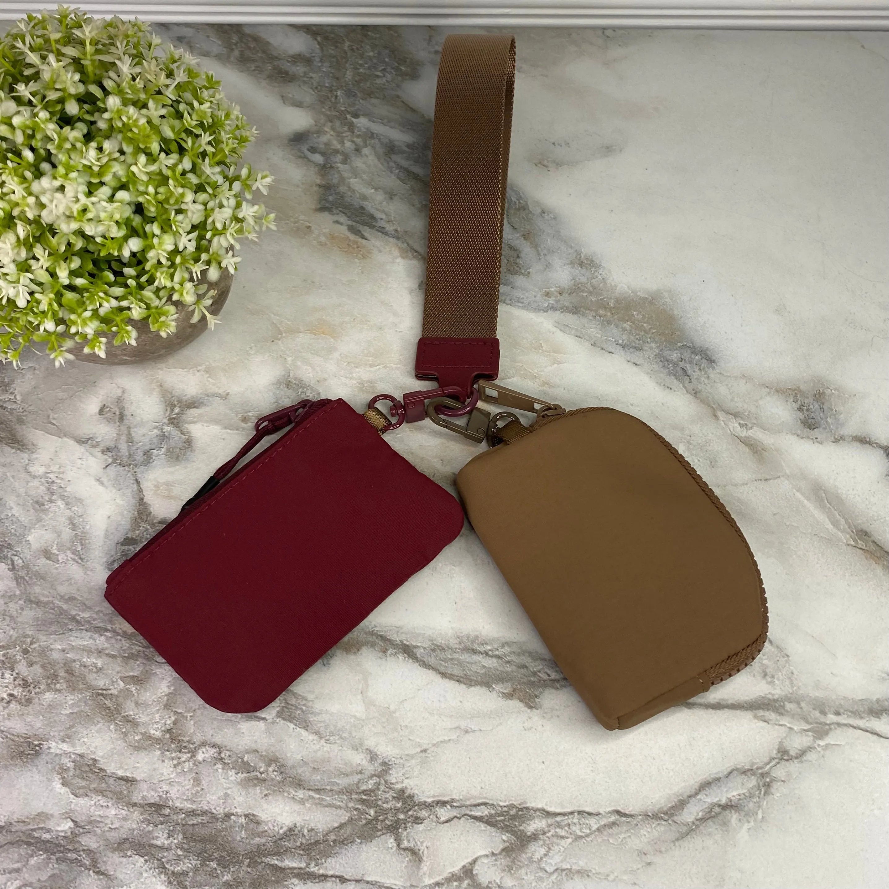 Nylon Wristlet   Double Mini Wallet Set