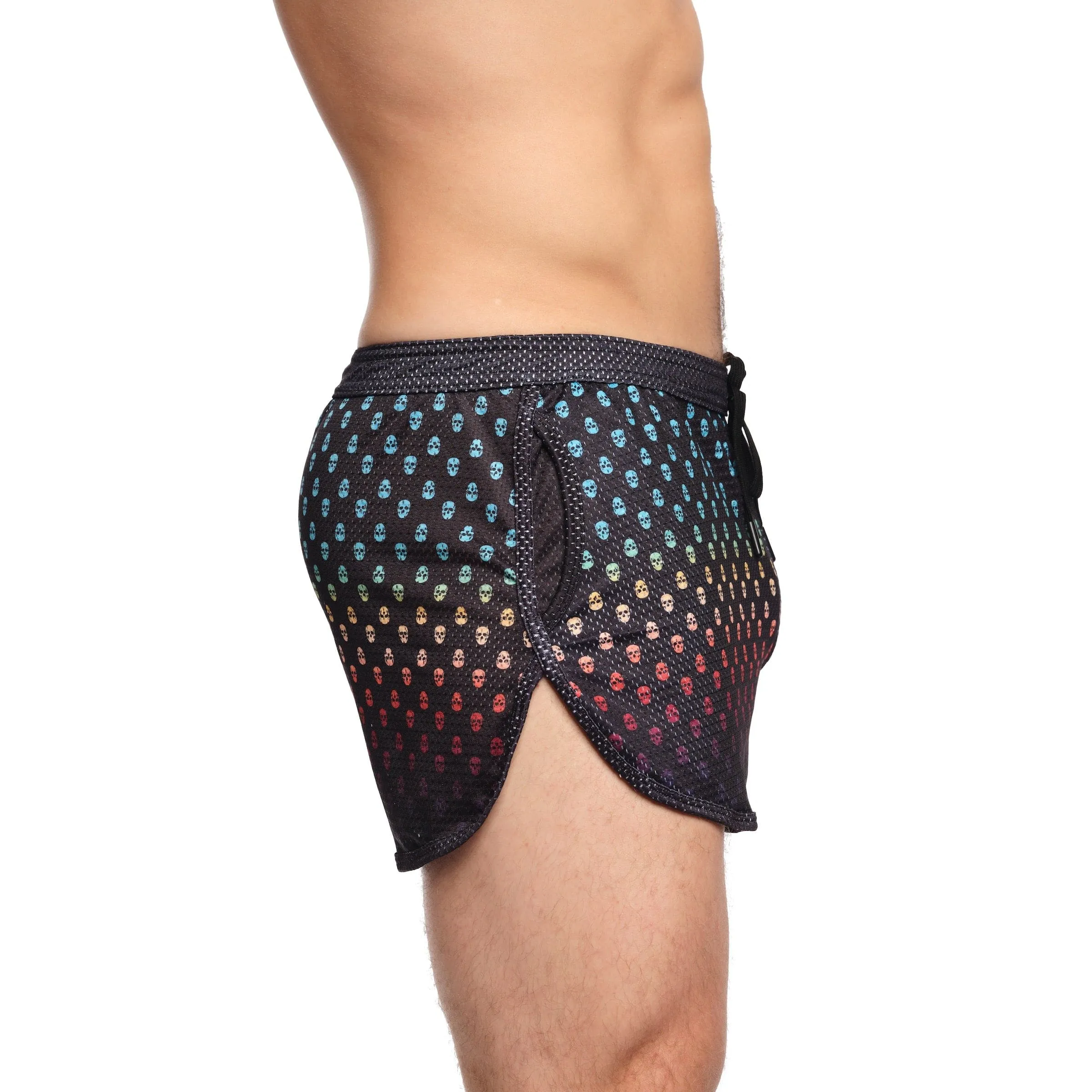 Ombre Skull Mesh Short