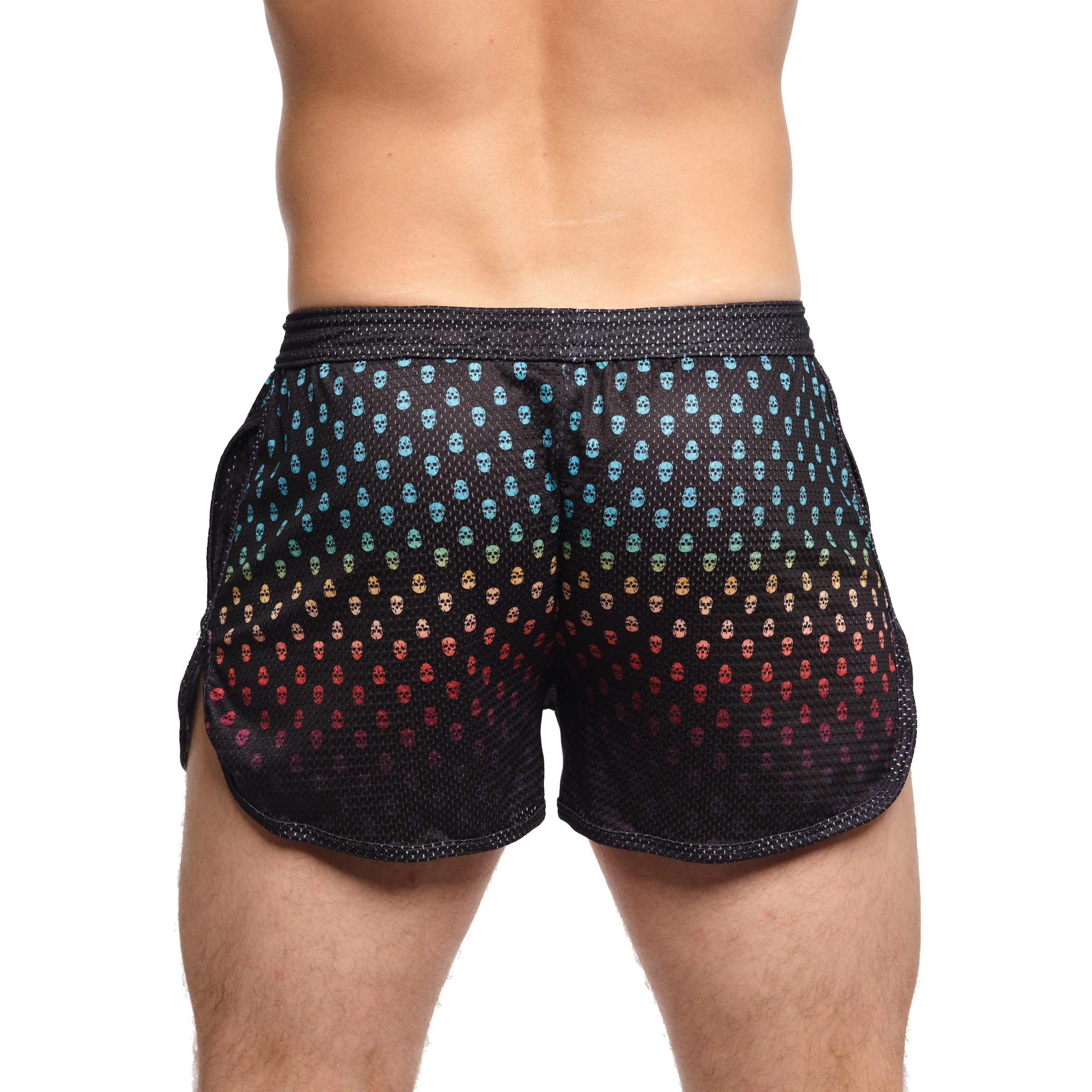 Ombre Skull Mesh Short