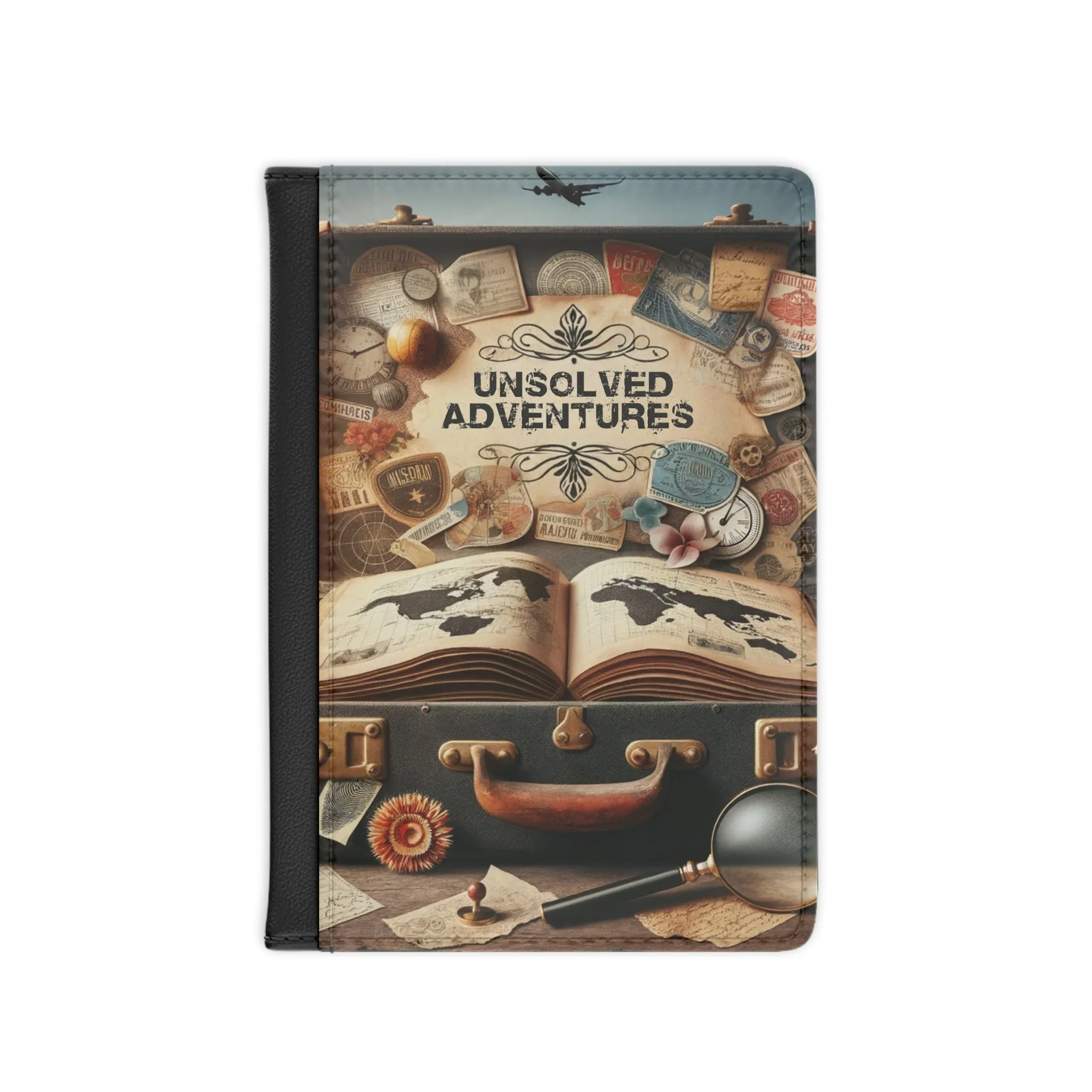 Passport Cover: Unsolved Adventures - Rustic Luggage