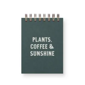 Plants, Coffee & Sunshine Mini Jotter Notebook