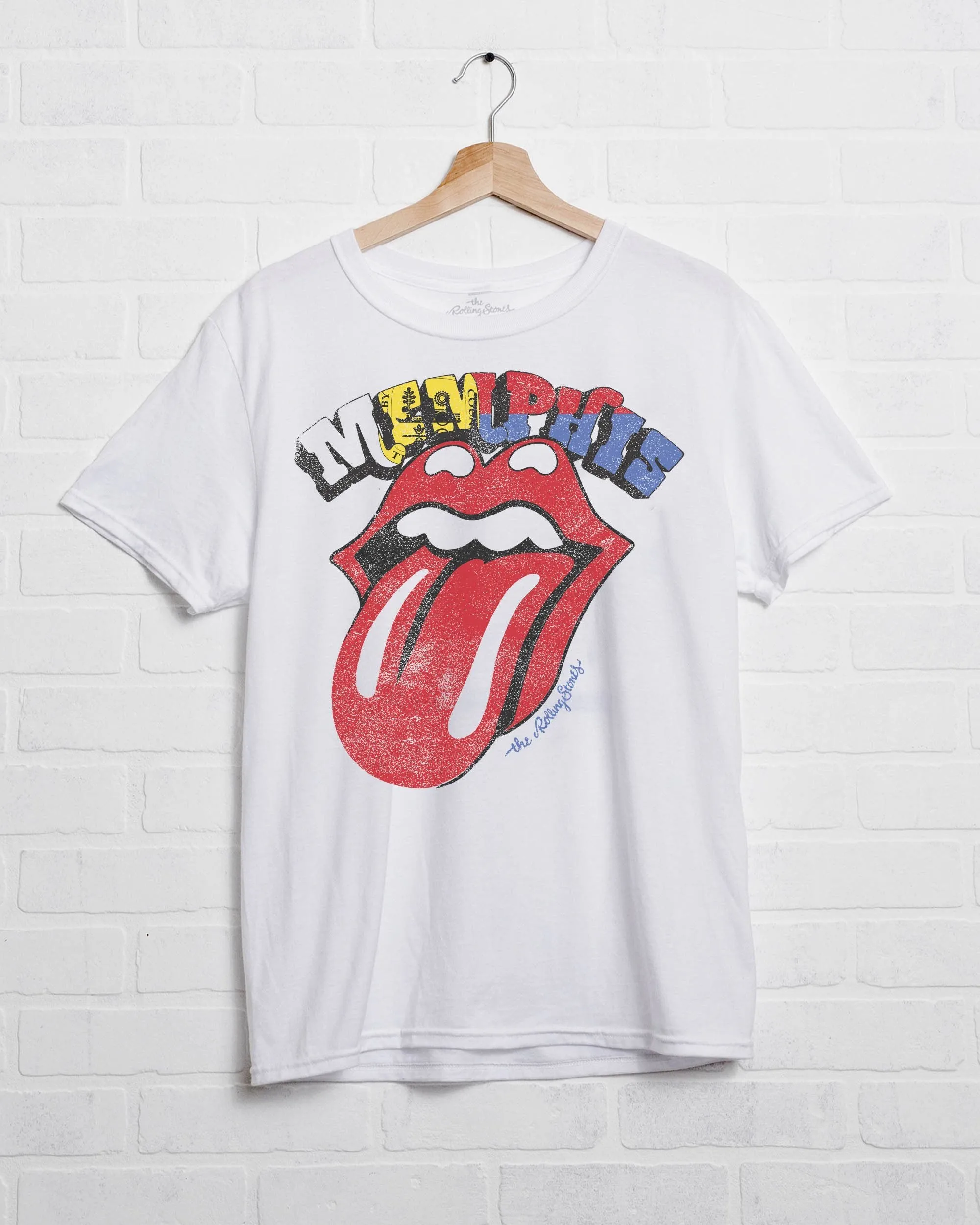 *PRE-ORDER* Rolling Stones Memphis Flag Rocker White Tee